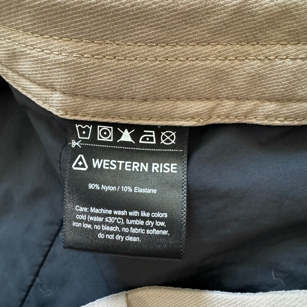 Men's Tan Flat Front Shorts - Picture 3 of 5